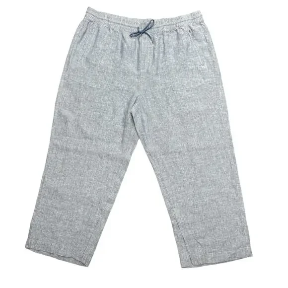 Athleta Retreat 100% Linen Pants Women Plus Size 22 High Rise Wide Leg Pull On - Picture 1 of 9